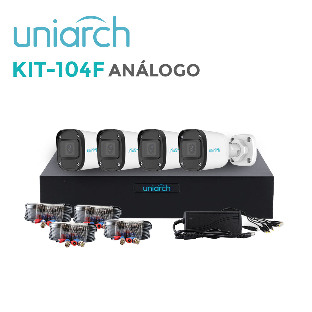 Kit CCTV 4 Canales 2 MP- KIT-104F